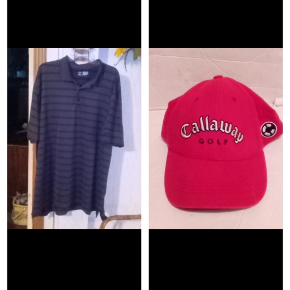 Callaway opti-dri athletic top and Callaway hat